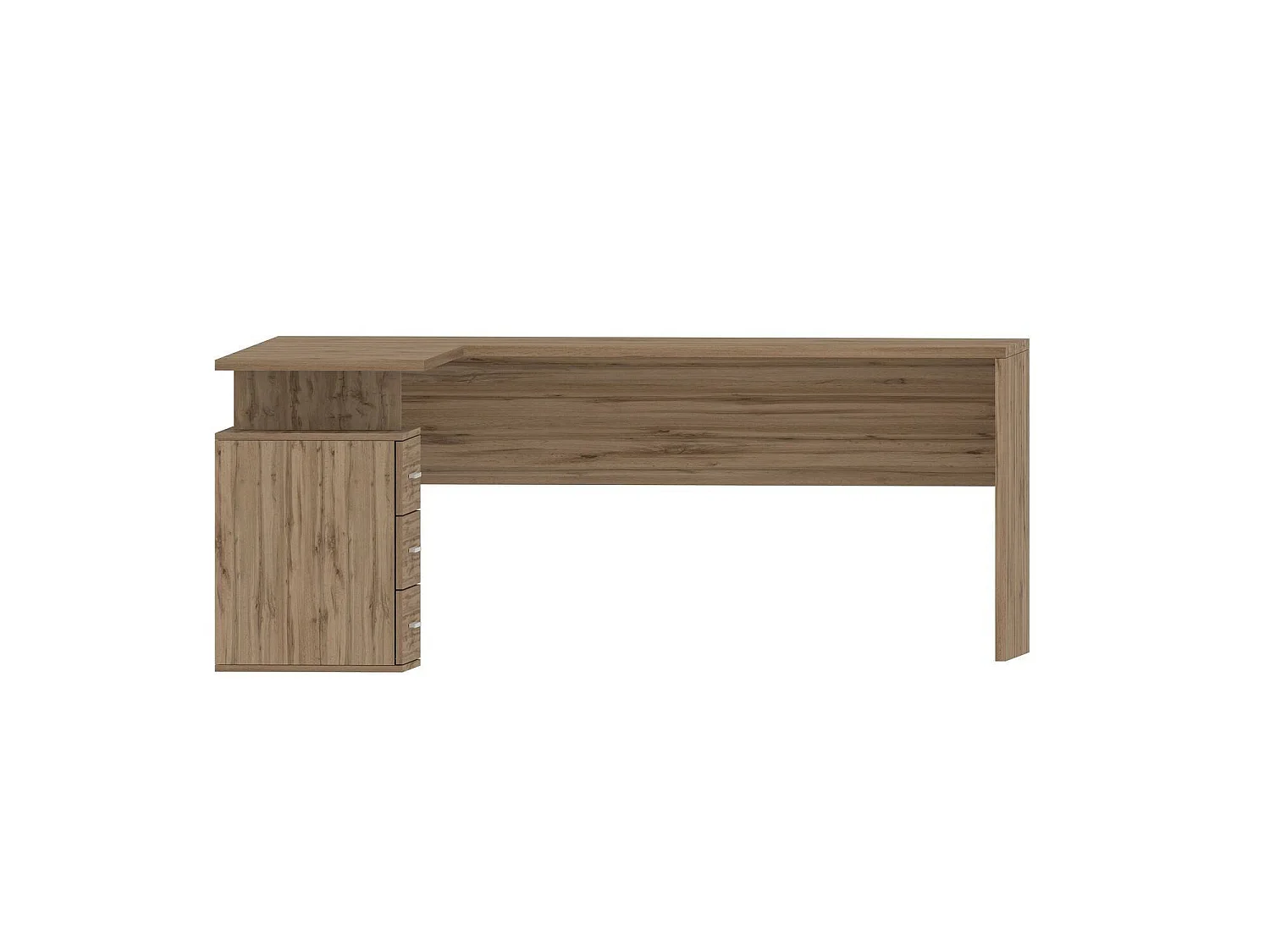 Dguarin Desk, Bureau PC d'angle, Table de bureau polyvalente, Bureau multi-positions peu encombrant, 100% Made in Italy, 160x60h75 cm, Chêne