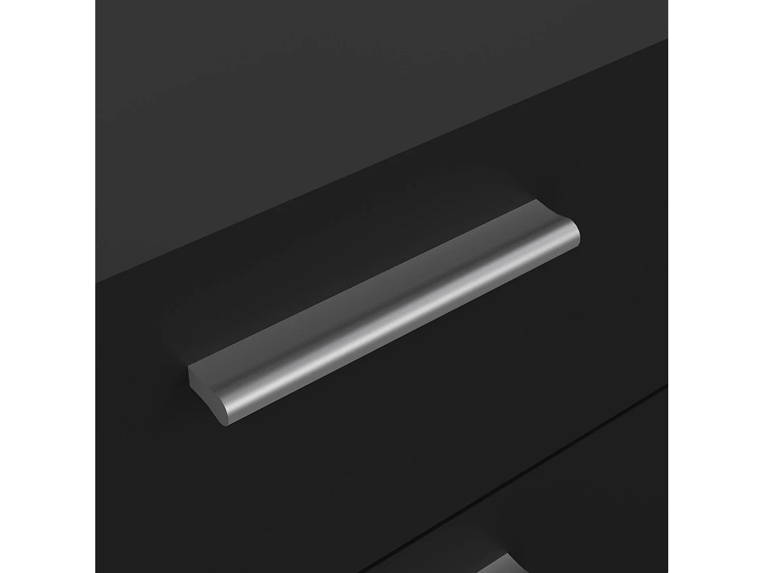 Comodino Fedora, Maniglie Incluse, 40x40.25x42.3h cm Nero