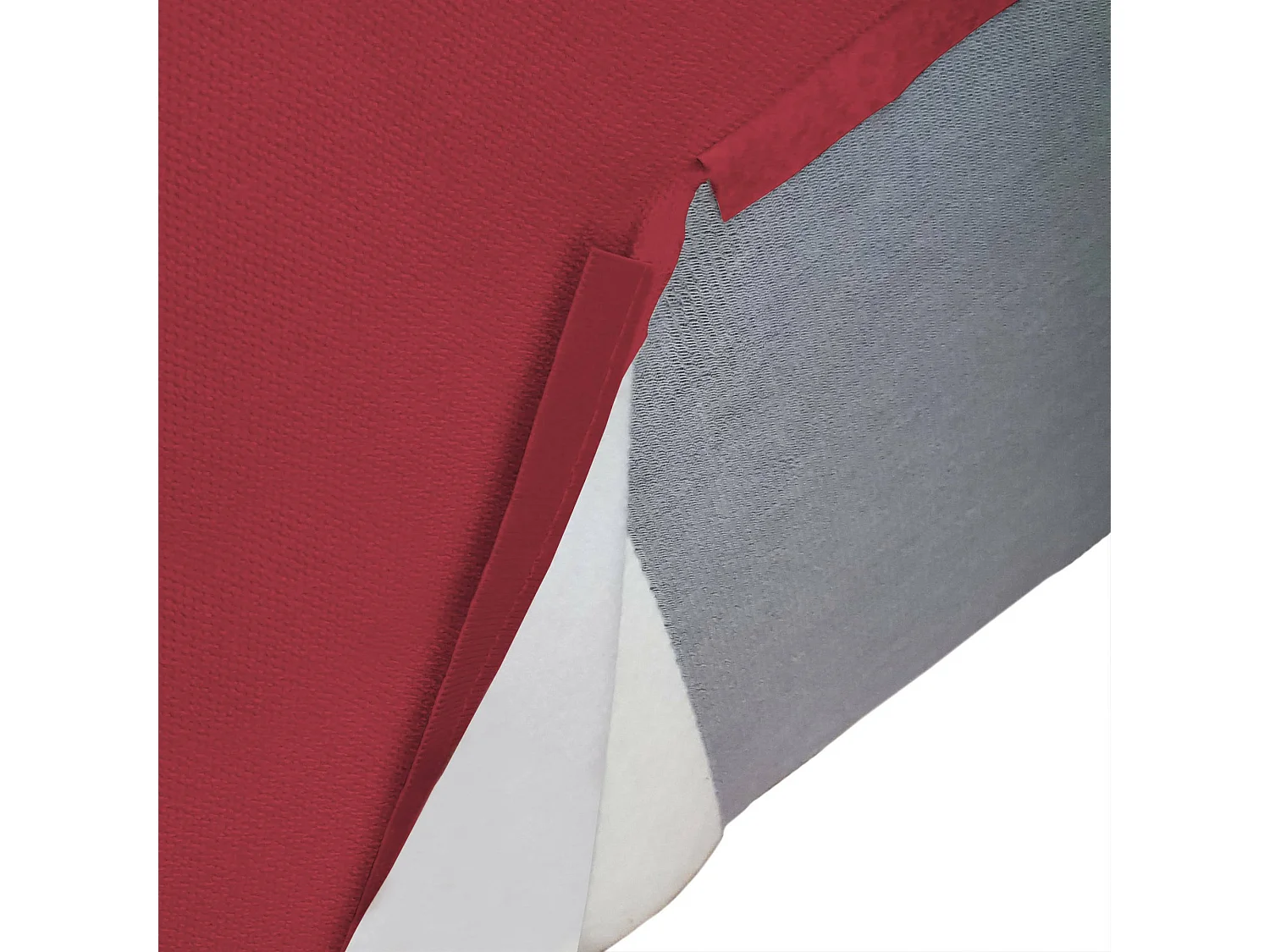 Divano Fisso con Penisola Atrillo, Sfoderabile Made in Italy, 170x340 cm Rosso