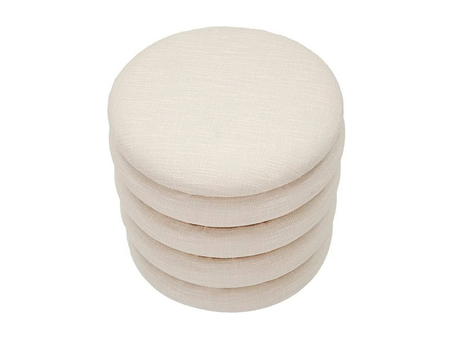 Pouf Banskil, Mehrzwecksessel, Sitzsack, Hockerhocker, 40x40 h42 cm, WeiÃŸ