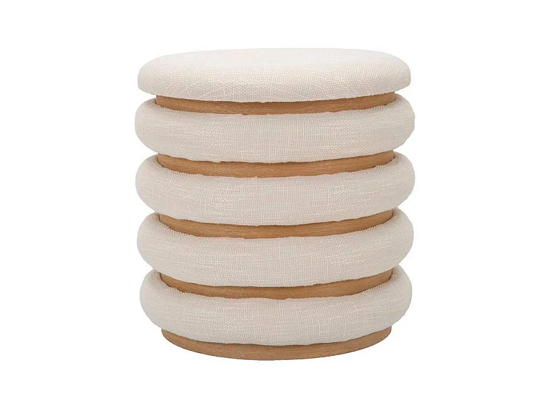 Pouf Banskil, Fauteuil polyvalent, Chaise sac, Pouf repose-pieds, 40x40 h42 cm, Blanc