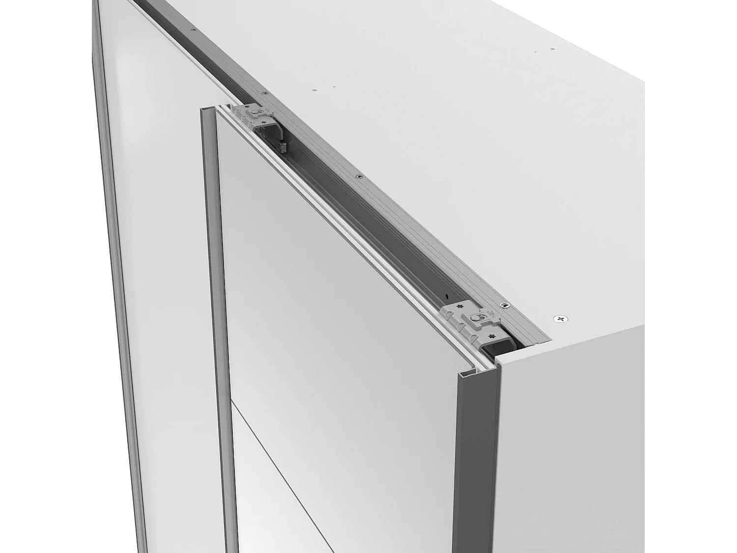 Garde-robe 2 portes Dspur, Meubles de chambre, Penderie de plain-pied, Placard à vêtements, 150x61 h200 cm, Blanc