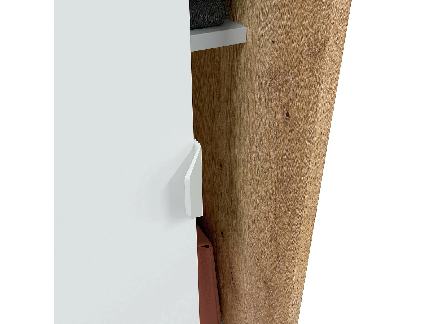 Guardaroba 2 Ante Adrenalin, Appendiabiti, 50x200h cm Marrone Rovere Nodi, Armadio Camera da Letto