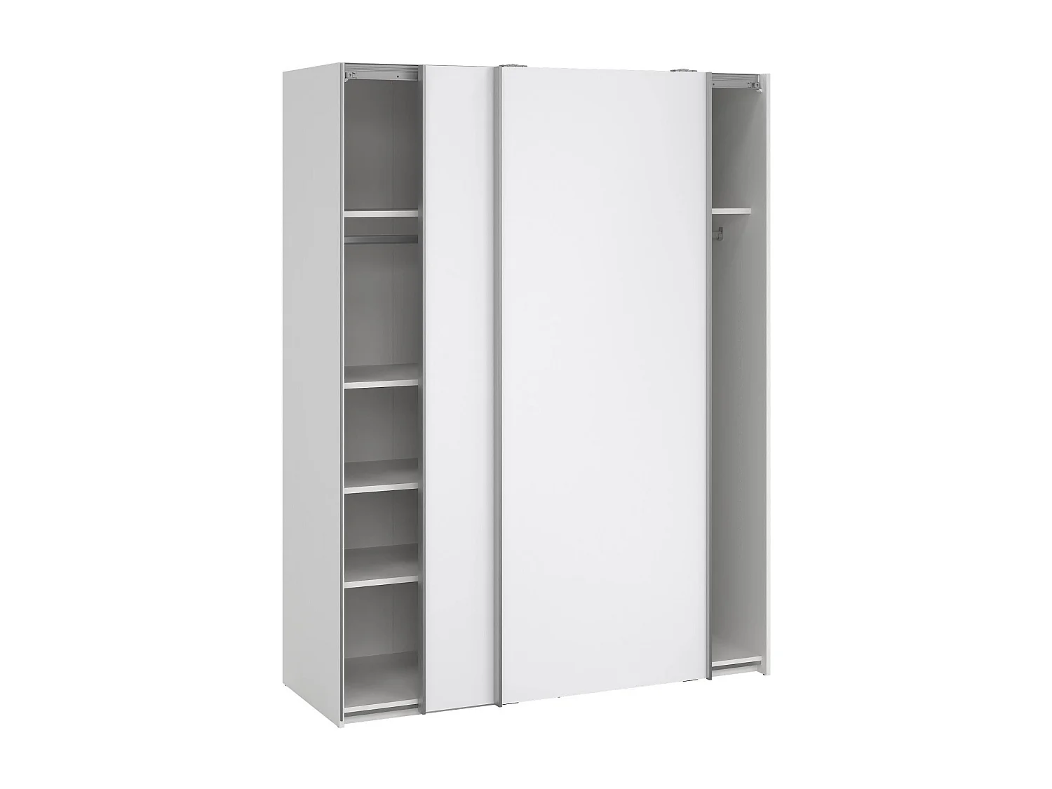Garde-robe 2 portes Dstang, Meubles de chambre, Penderie de plain-pied, Placard à vêtements, 150x61 h200 cm, Blanc