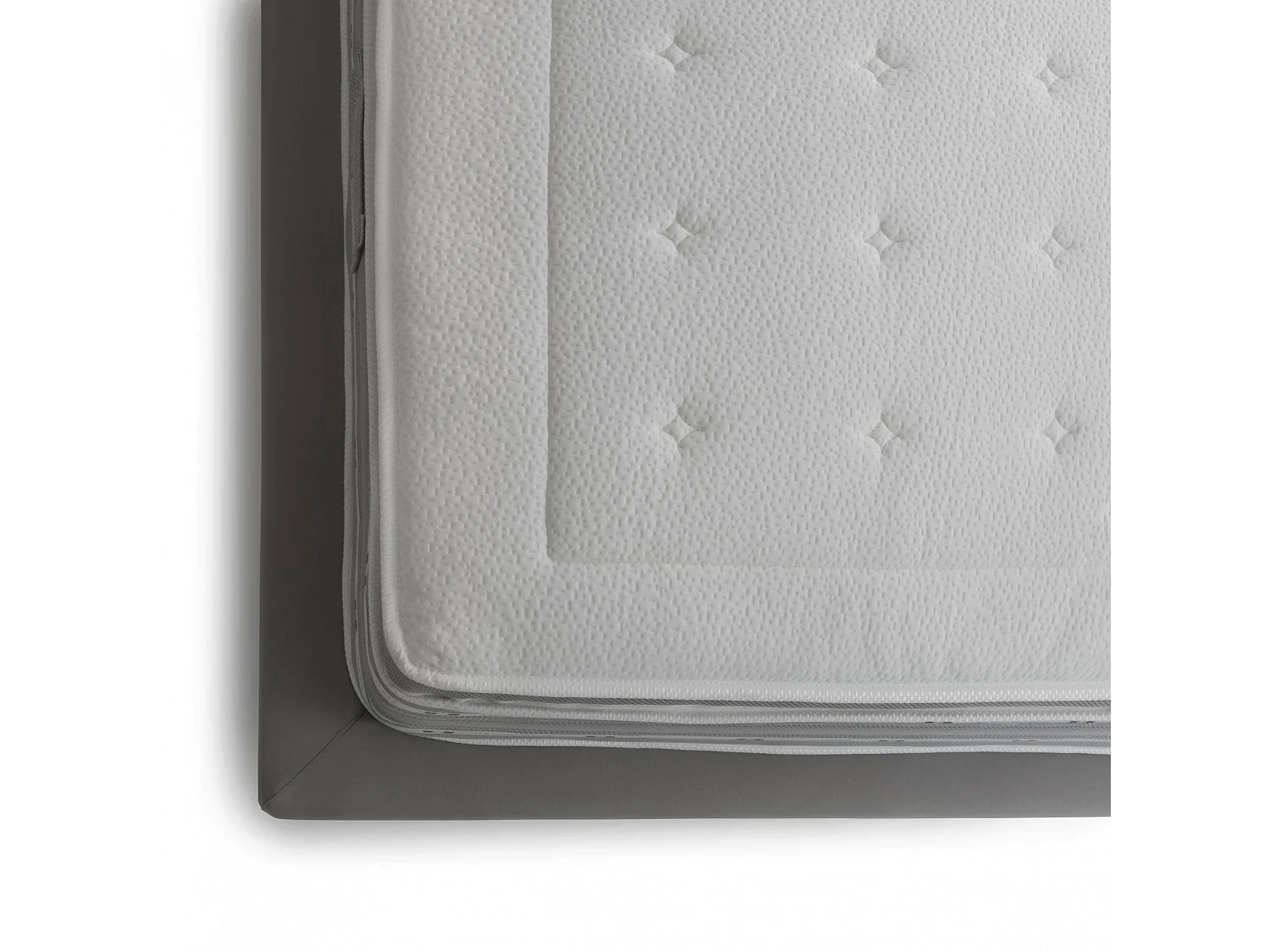 Quadratische und halbe Matratze Dgiudic, Orthopädisch aus Memory-Schaum und Mikrofedern mit Taschen, 100% Made in Italy, Anti-Milbe und hypoallergen, Cm 120x190 h37