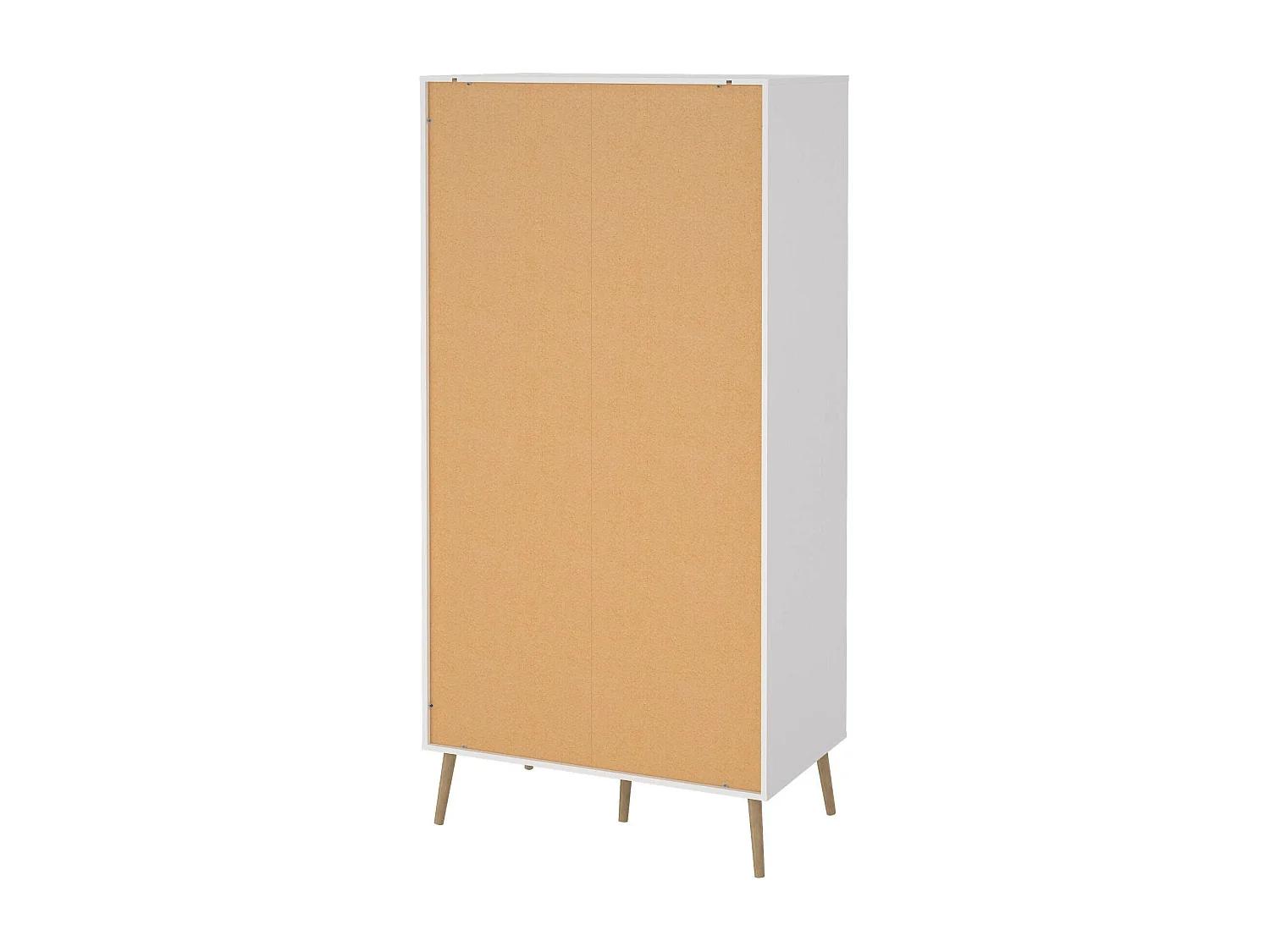 Garde-robe 2 portes Dscarp, Meubles de chambre, Penderie de plain-pied, Placard à vêtements, 99x58 h200 cm, Blanc