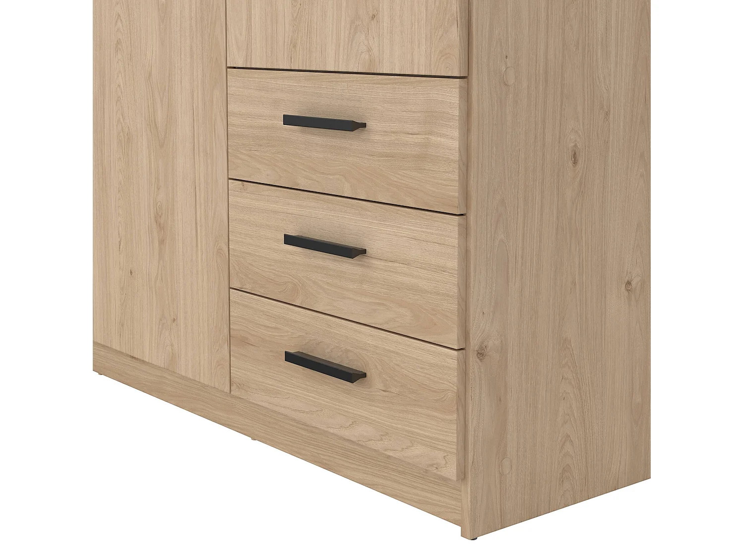 Armário Dsenk de 3 portas, Móveis de quarto, Armário, Armário, 147x50 h200 cm, Carvalho