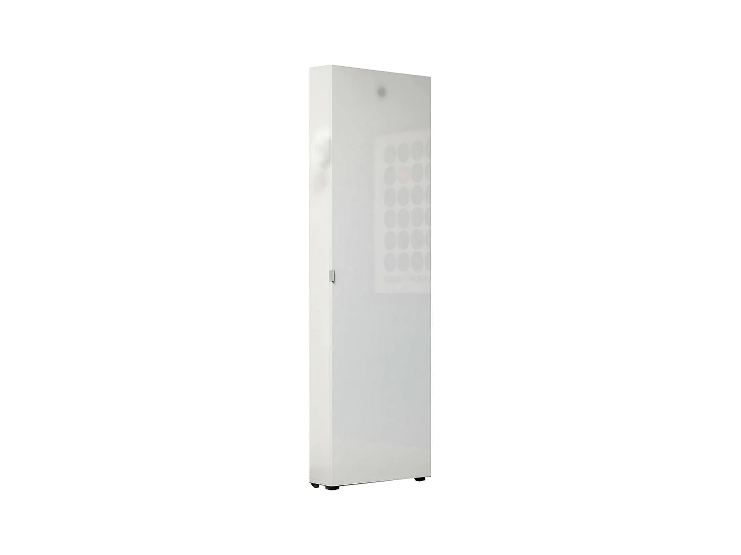 Armario multiusos 1 puerta Dfiordilin, Muebles multifuncionales, Zapatero, Armario para zapatos, Made in Italy, 60x19h200 cm, Blanco brillante
