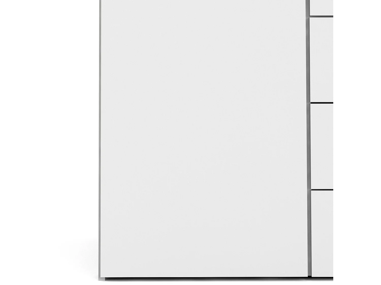 Kleiderschrank mit zwei Flügeltüren und drei Schubladen, Farbe WeiÃŸ, MaÃŸe 77 x 175 x 49 cm