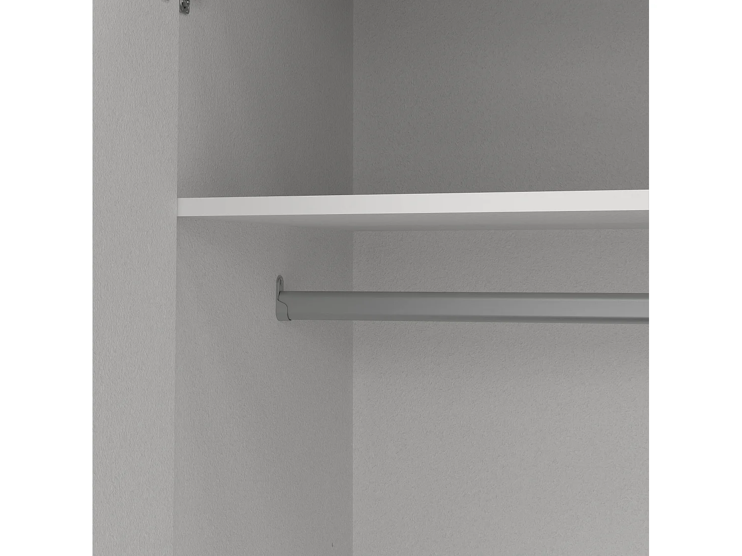 Dserafin grote kledingkast, Slaapkamermeubel, Inloopkast, Kledingkast, 196x50 h200 cm, Wit