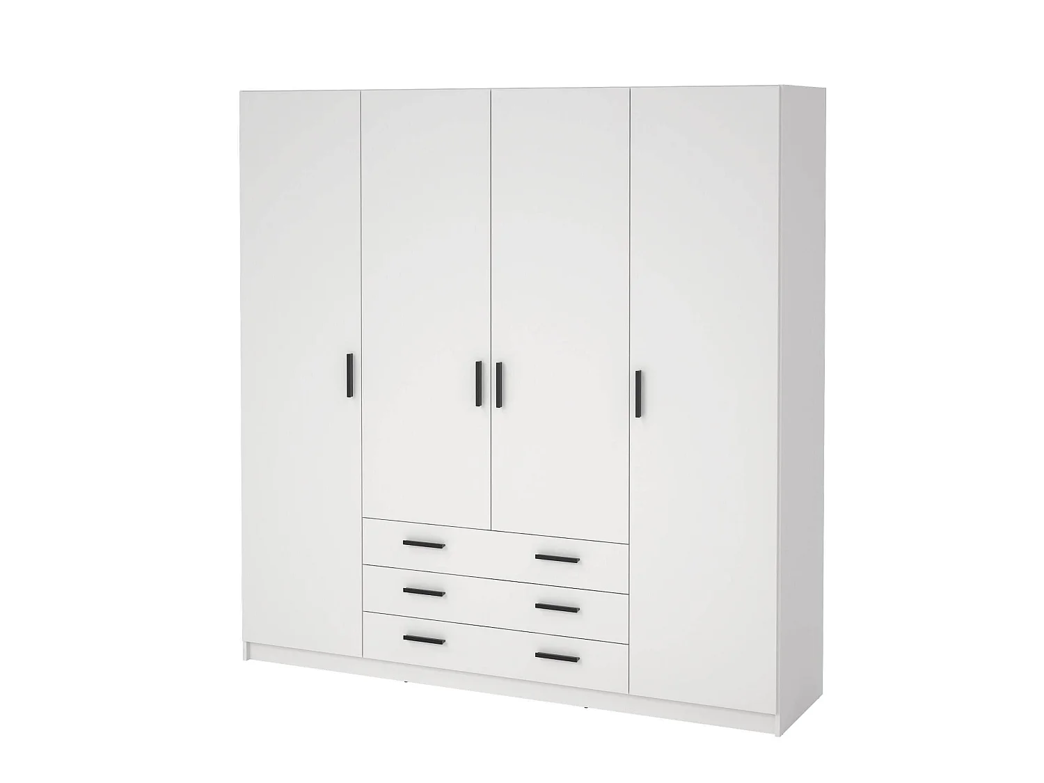 Grande Garde-robe Dserafin, Meubles de chambre, Penderie de plain-pied, Placard à vêtements, 196x50 h200 cm, Blanc