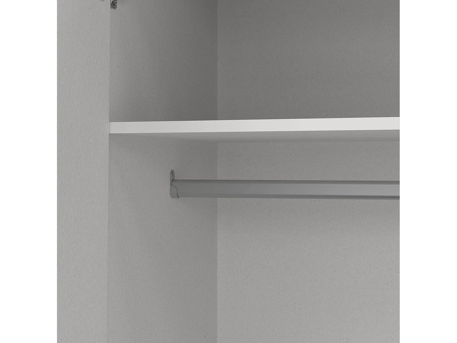 Grande Garde-robe Dserafin, Meubles de chambre, Penderie de plain-pied, Placard à vêtements, 196x50 h200 cm, Blanc