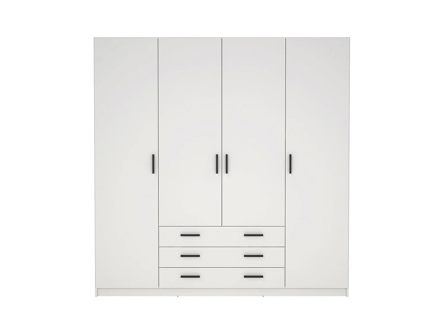 Grande Garde-robe Dserafin, Meubles de chambre, Penderie de plain-pied, Placard à vêtements, 196x50 h200 cm, Blanc