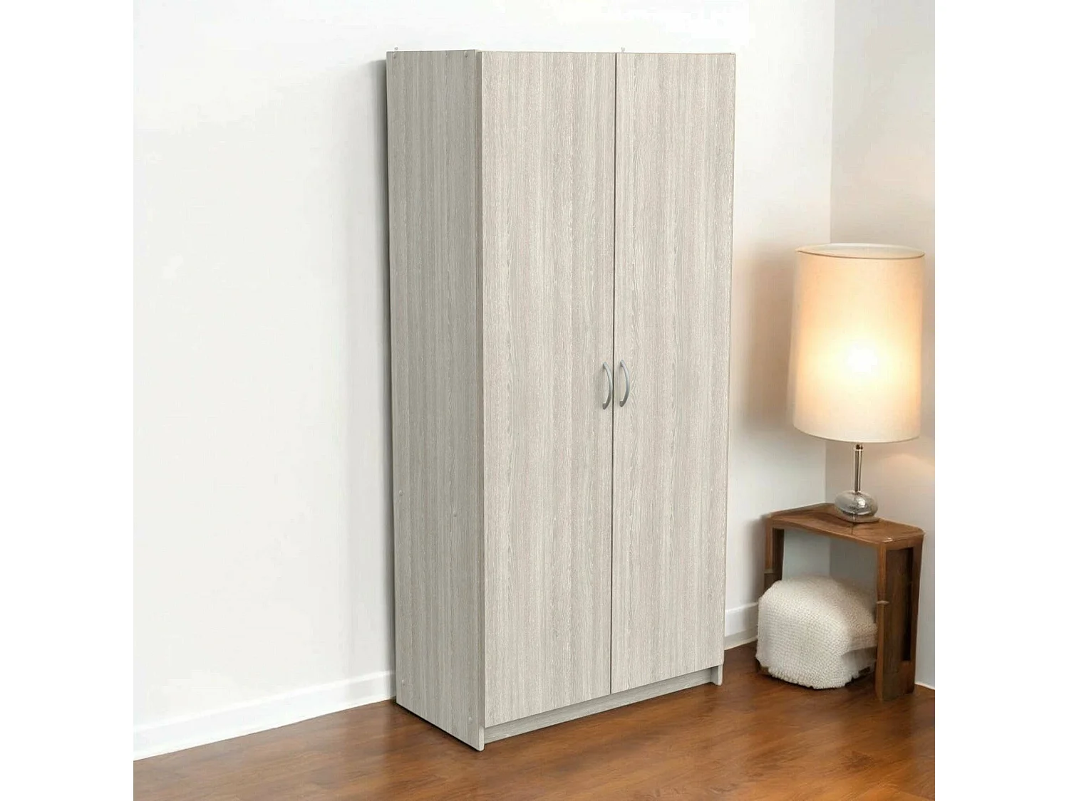 Armadio Multiuso 2 Ante Zadok, 5 Ripiani, 41.4x169.5h cm Marrone Rovere