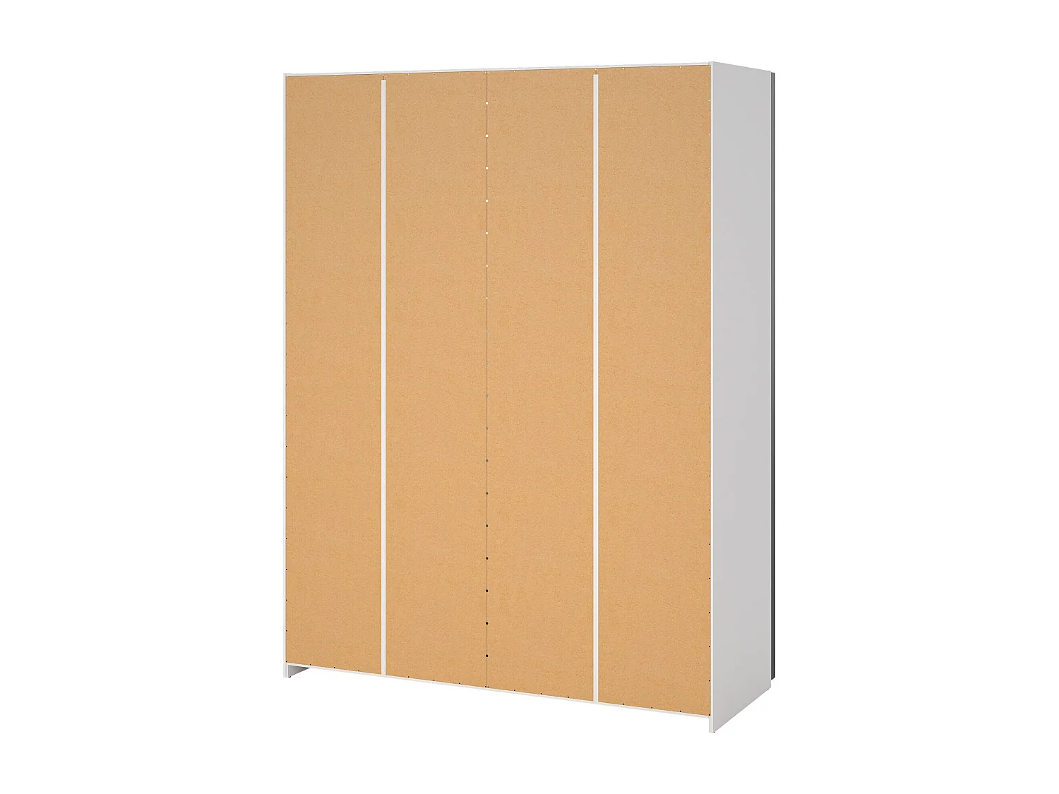 Garde-robe 2 portes Dspur, Meubles de chambre, Penderie de plain-pied, Placard à vêtements, 150x61 h200 cm, Blanc et Chêne clair