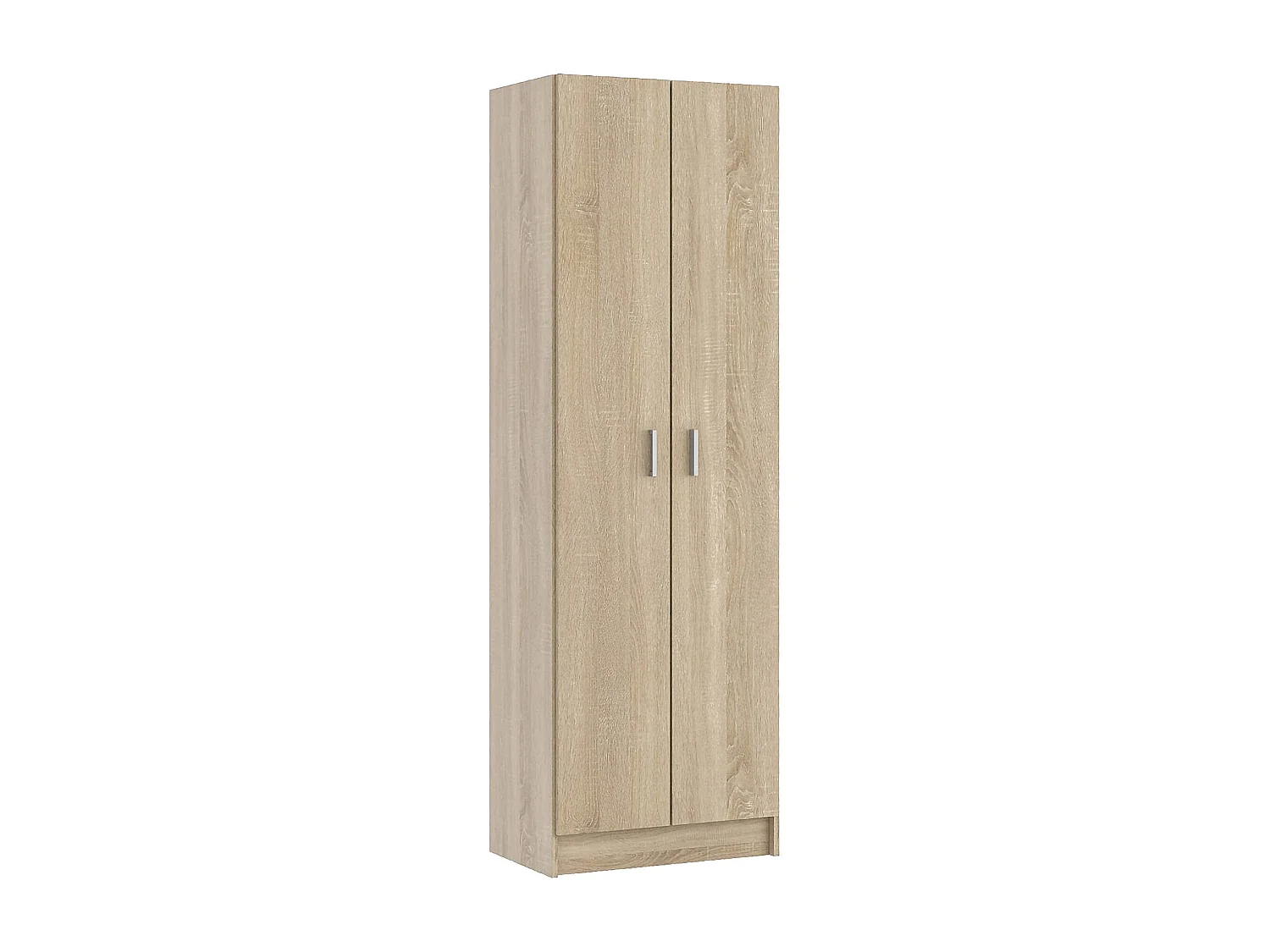 Armoire polyvalente Dimarc, Armoire auxiliaire avec 2 portes, Armoire à chaussures moderne, Étagère à chaussures verticale, 59x37h180 cm, Chêne