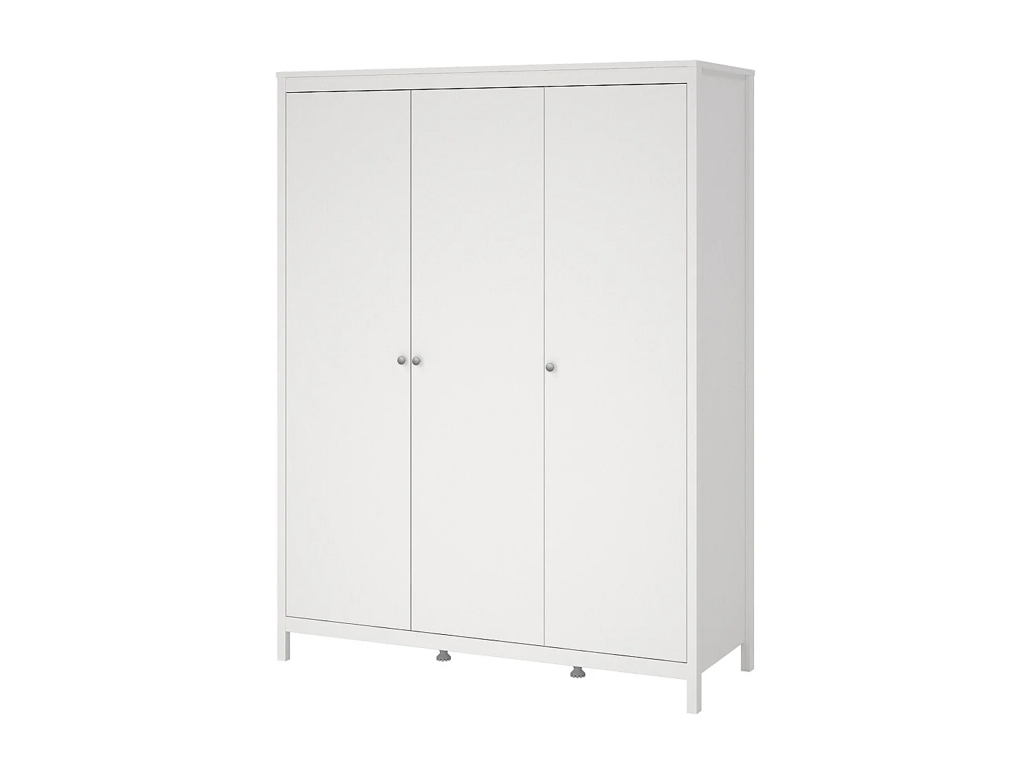 Garde-robe 3 portes Dsemiol, Meubles de chambre, Penderie de plain-pied, Placard à vêtements, 150x58 h199 cm, Blanc