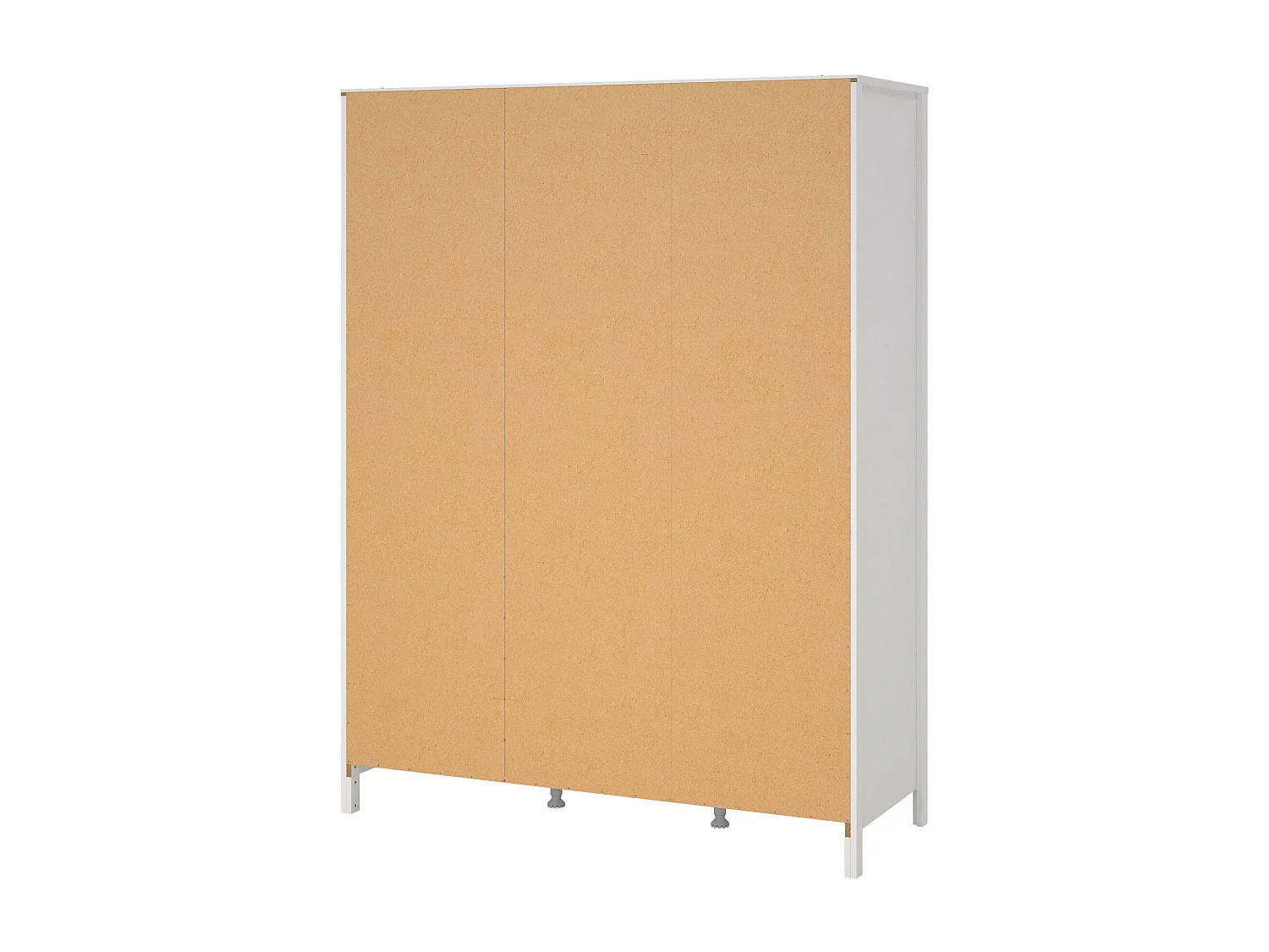 Garde-robe 3 portes Dsemiol, Meubles de chambre, Penderie de plain-pied, Placard à vêtements, 150x58 h199 cm, Blanc