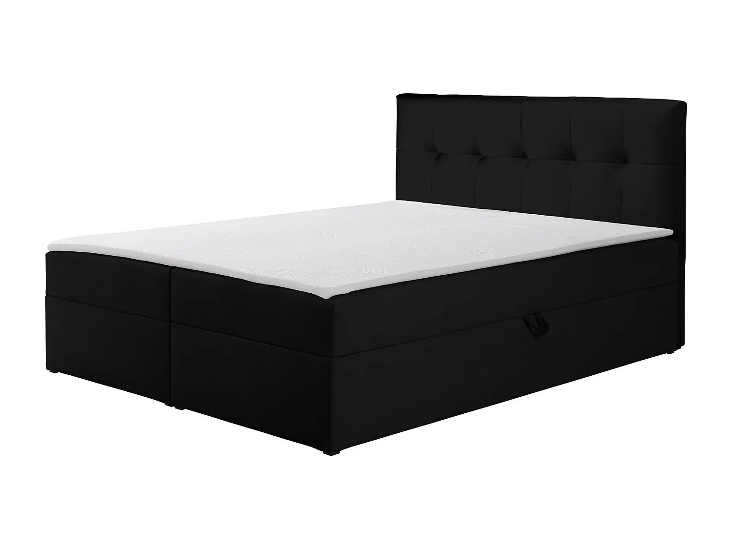 Boxspringbett toronto - 160x200 cm schwarz amor velvet 4322 - bettkasten
