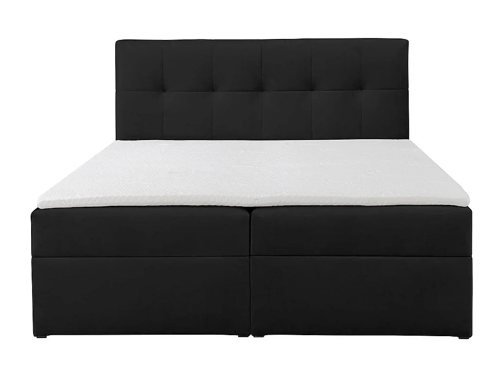 Boxspringbett toronto - 160x200 cm schwarz amor velvet 4322 - bettkasten