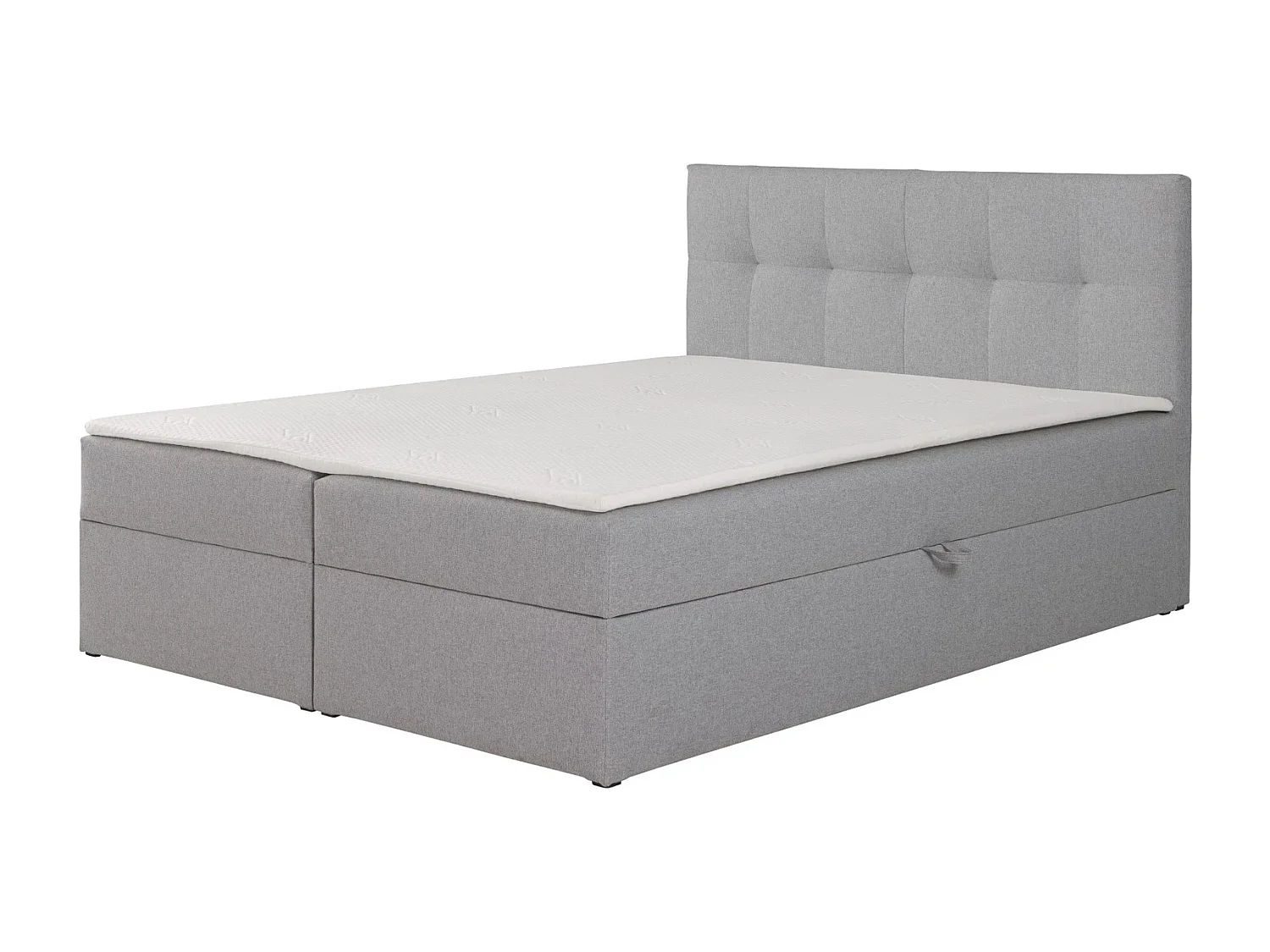 Boxspringbett toronto - 160x200 cm grau herbi 40 - webstoff bettkasten