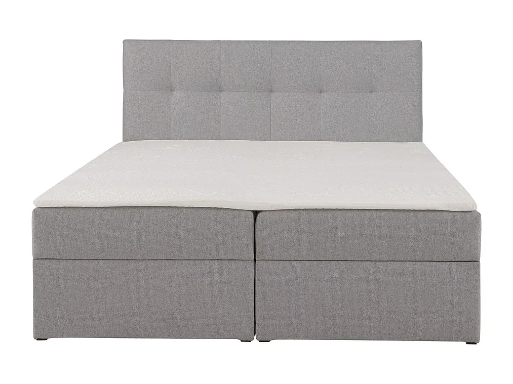 Boxspring toronto - 140x200 cm grijs herbi 40 - geweven tweepersoons