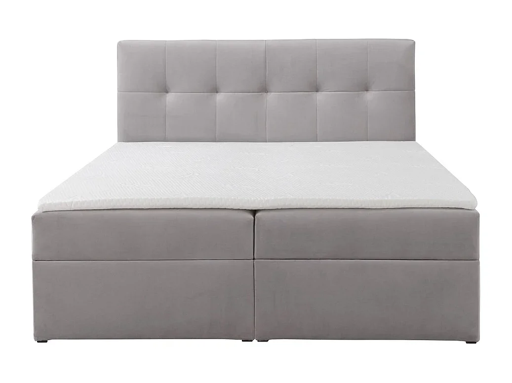 Boxspringbett toronto - 160x200 cm grau amor velvet 4318 - bettkasten