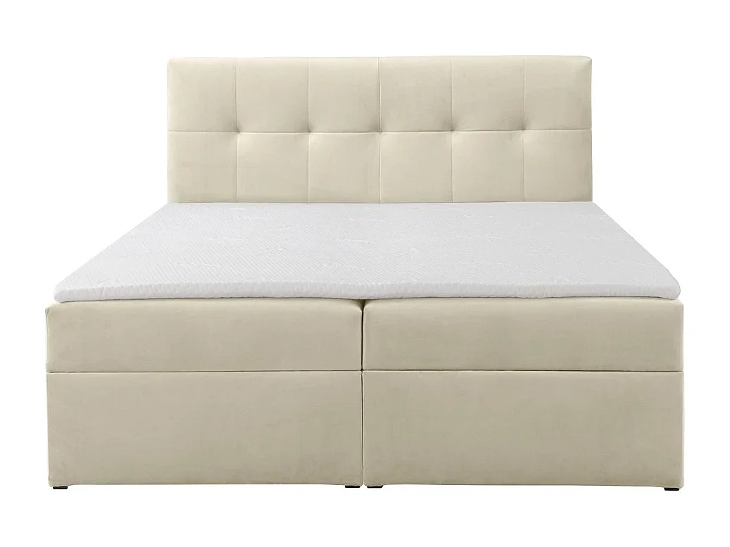 Boxspringbett toronto - 180x200 cm creme amor velvet 4323 - bettkasten