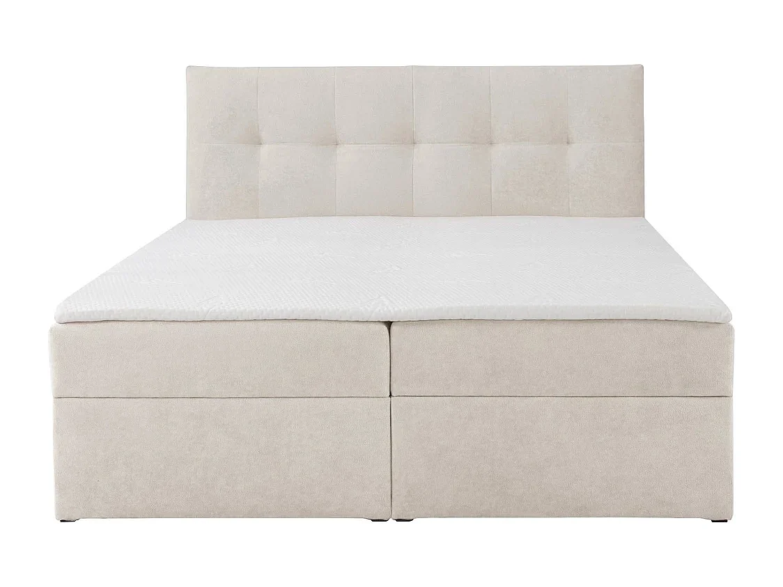 Boxspringbett toronto - 140x200 cm creme gerra 10 - bouclé bettkasten
