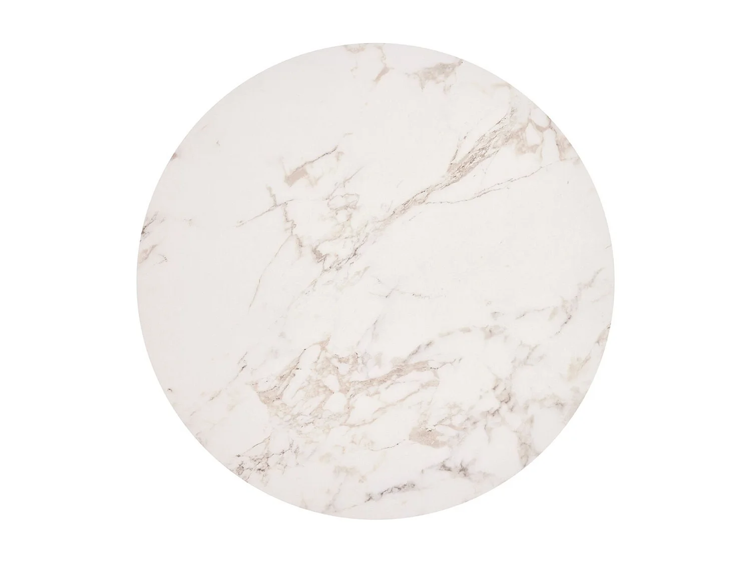 Table Basse Gigogne Aspect Bois finition marbre blanc Piètement Métal Noir - MARMOL