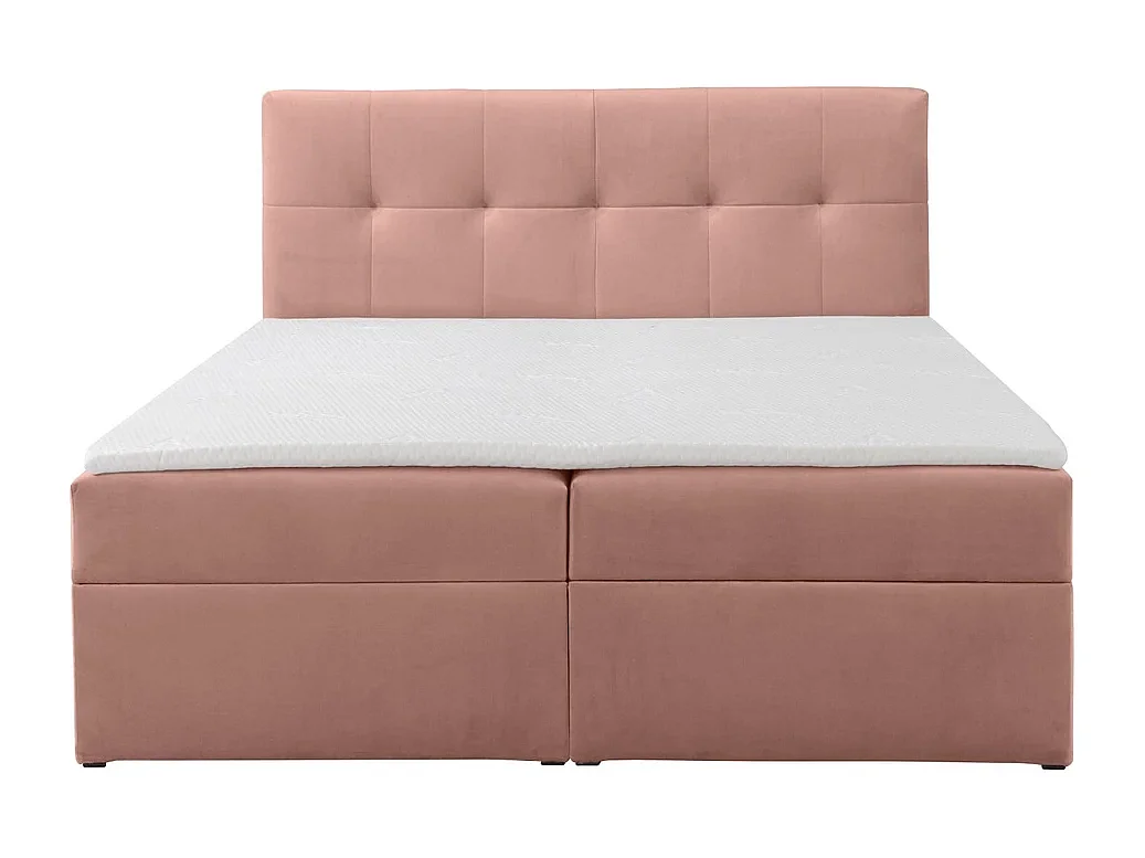 Boxspringbett toronto - 180x200 cm altrosa amor velvet 4328 - bettkasten