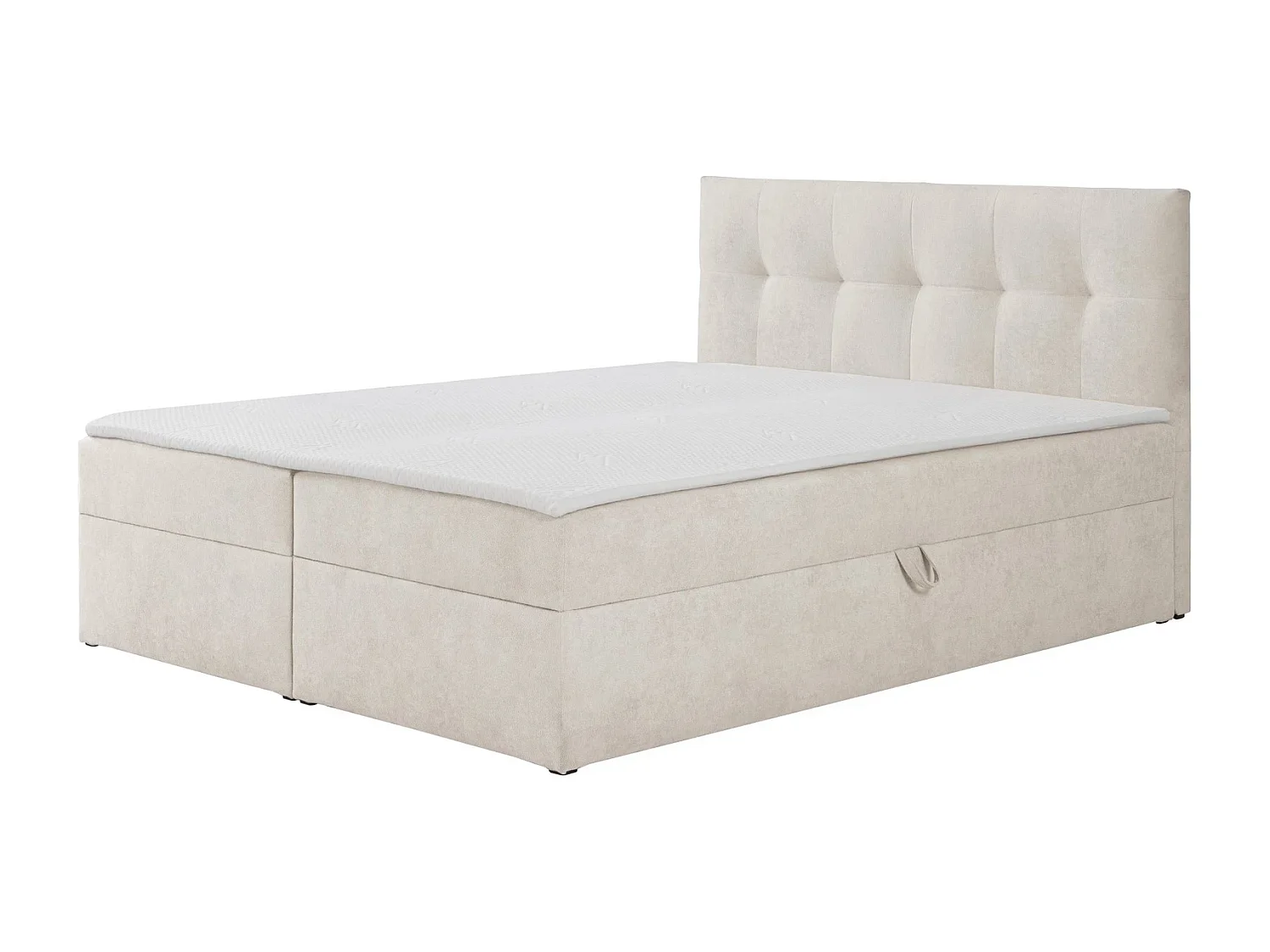 Boxspringbett toronto - 180x200 cm creme gerra 10 - bouclé bettkasten