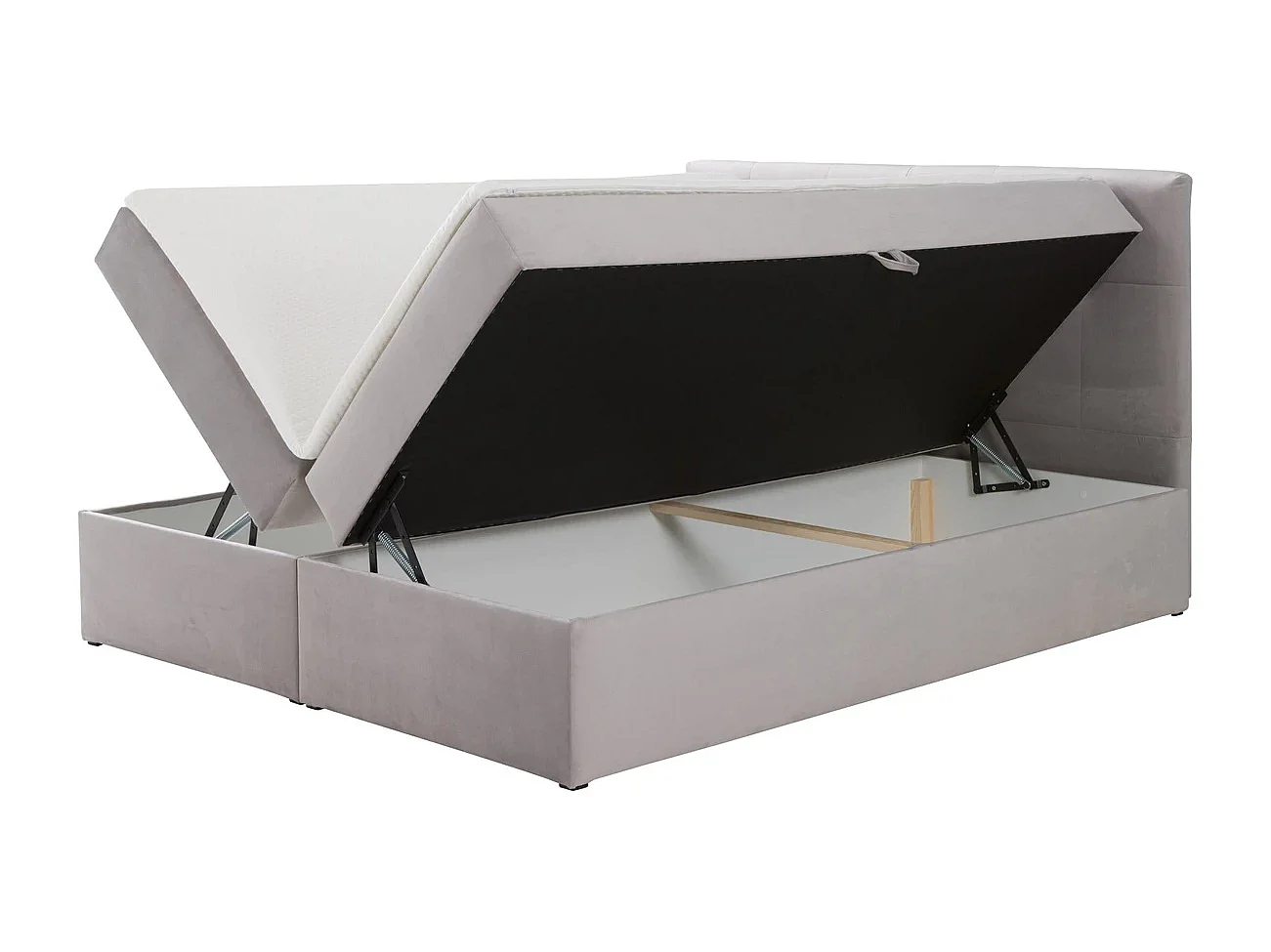 Boxspring toronto - 180x200 cm grijs amor velvet 4318 - tweepersoons