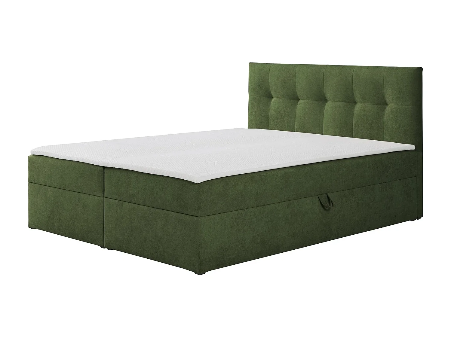Boxspring toronto - 180x200 cm groen gerra 50 - bouclé tweepersoons