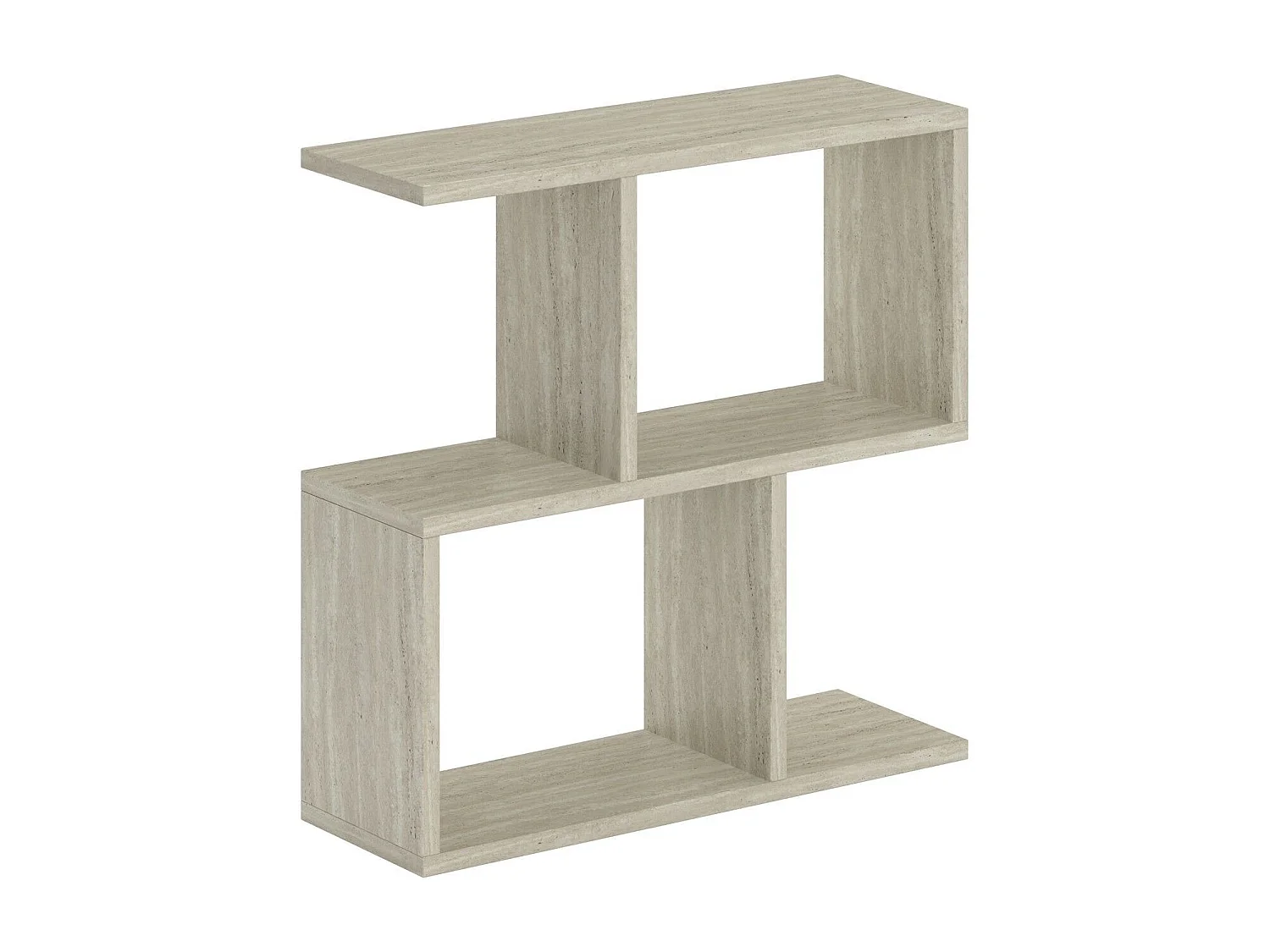 Table basse design Mery L60xH60cm Effet travertin beige