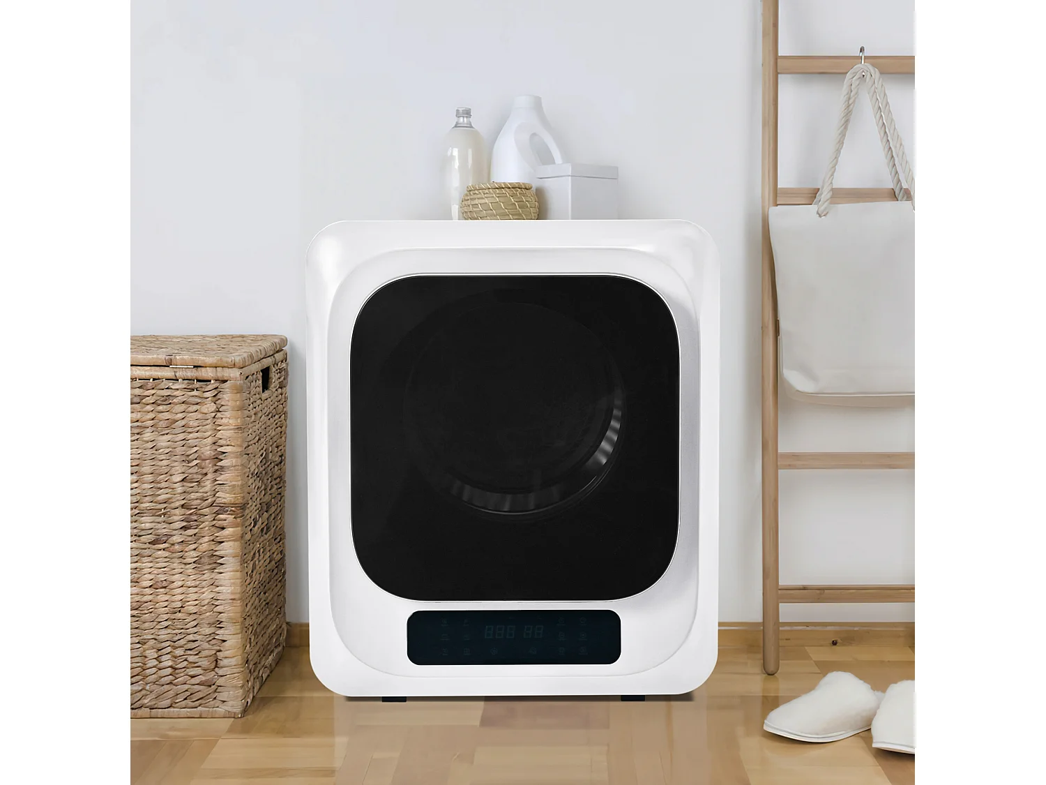 Asciugatrice 3 kg con 6 funzioni - Protezione surriscaldamento - Bianco