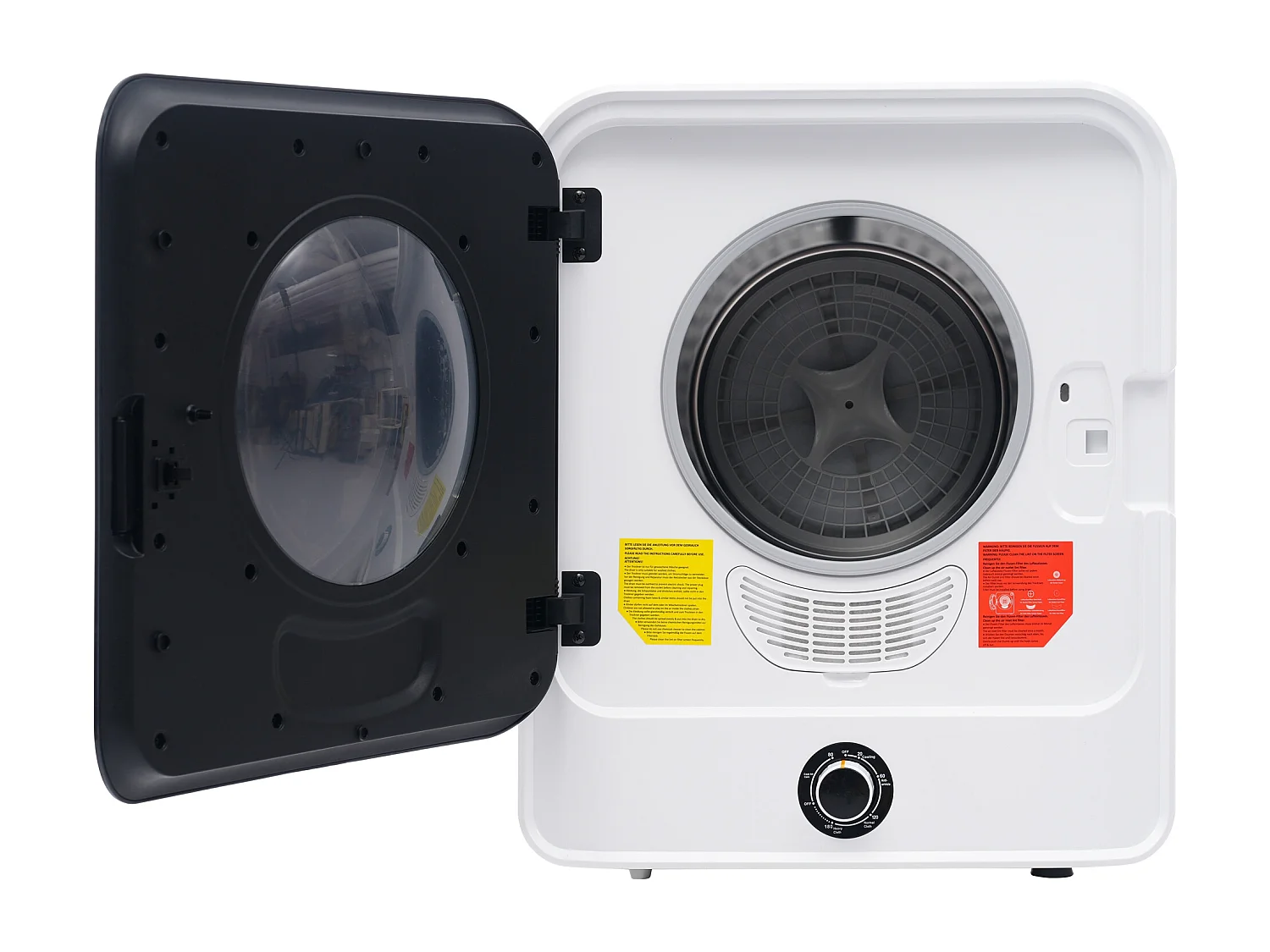 Sèche-linge de 3 kg avec 5 programmes et filtration multiple - Blanc et noir