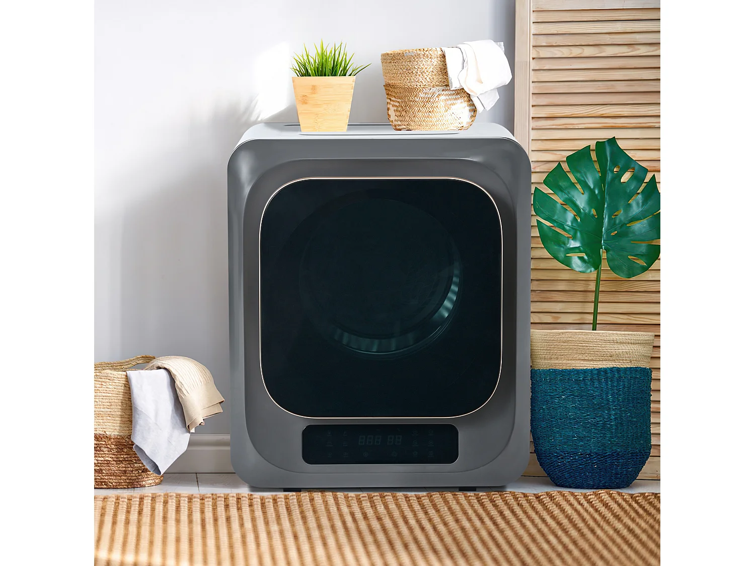Asciugatrice 3 kg con 6 funzioni - Protezione contro il surriscaldamento - Grigio