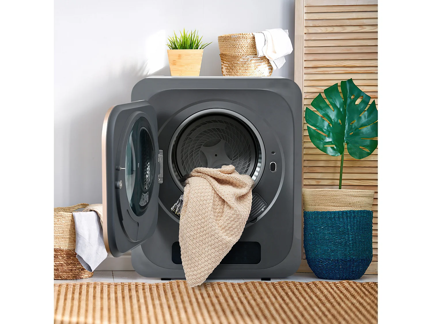 Asciugatrice 3 kg con 6 funzioni - Protezione contro il surriscaldamento - Grigio