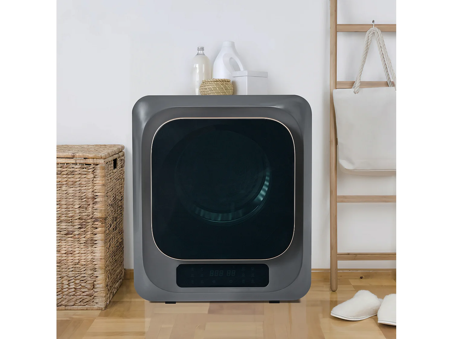 Asciugatrice 3 kg con 6 funzioni - Protezione contro il surriscaldamento - Grigio