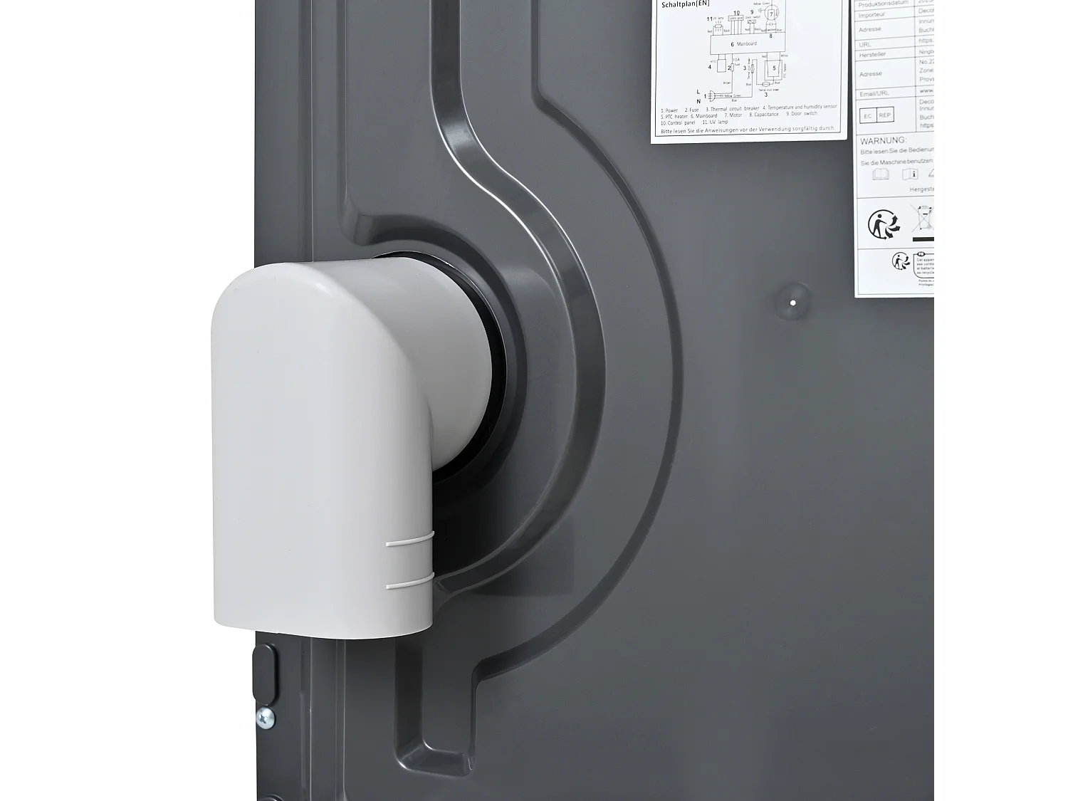 Asciugatrice 3 kg con 6 funzioni - Protezione contro il surriscaldamento - Grigio