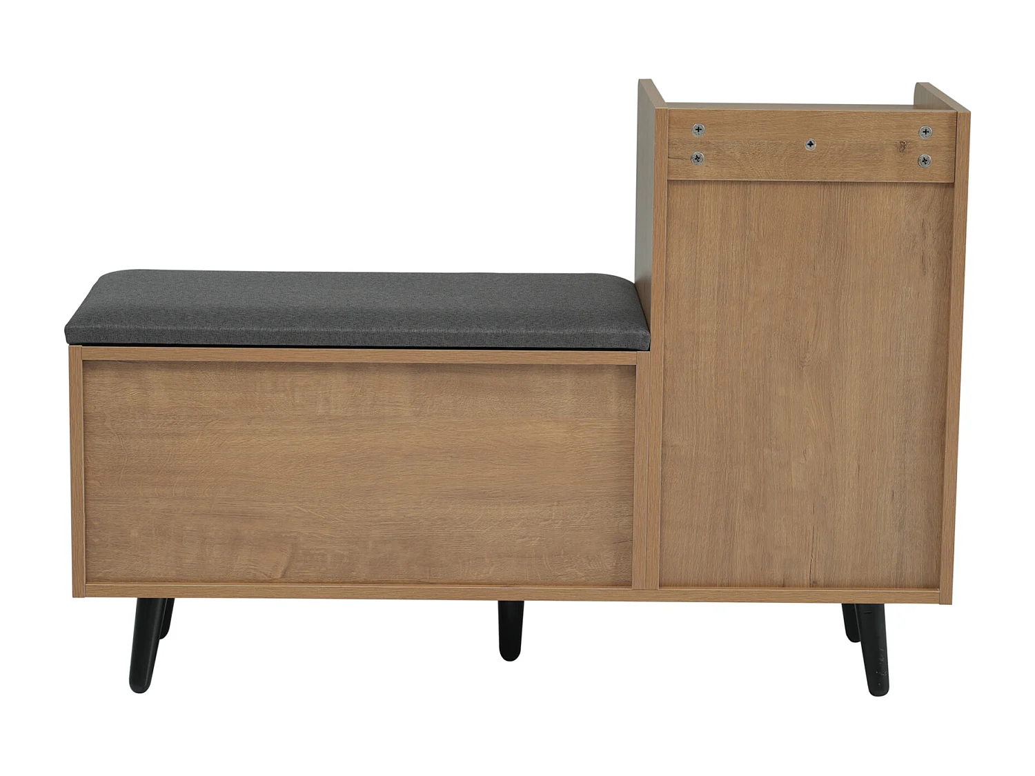 Meuble chaussures avec 3 portes et banc - Bois en PB- Naturel foncé