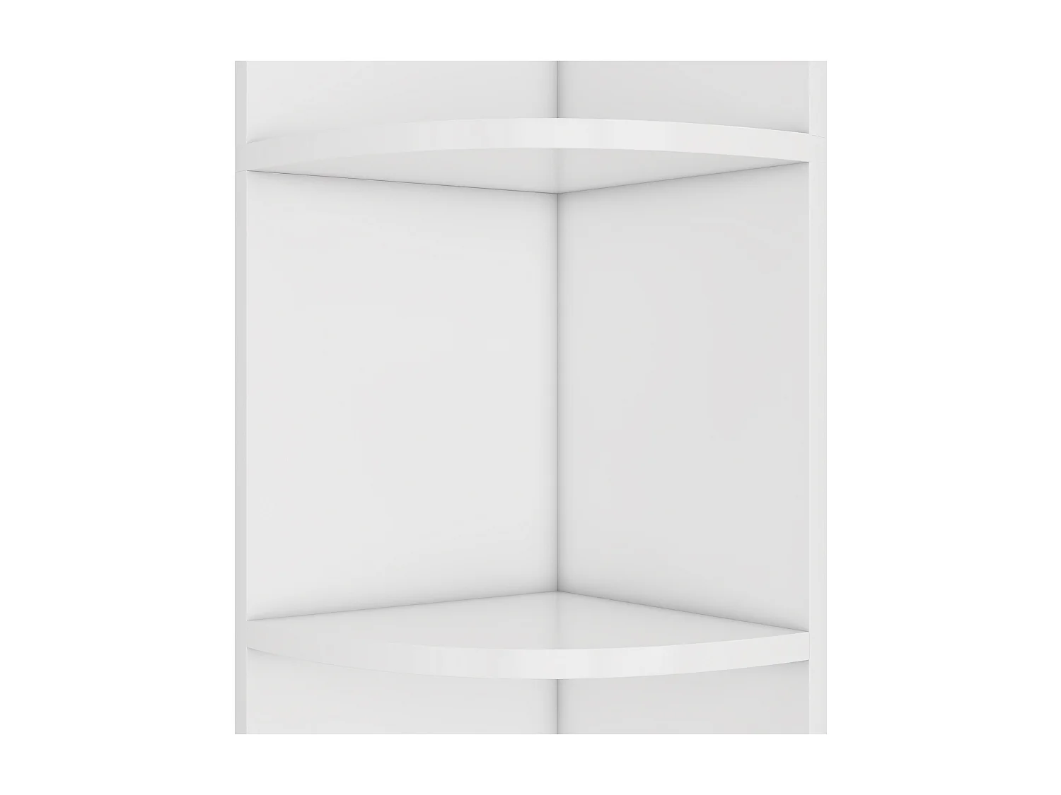 Etagère d'angle avec 5 tablettes - Bois en MDF - Blanc