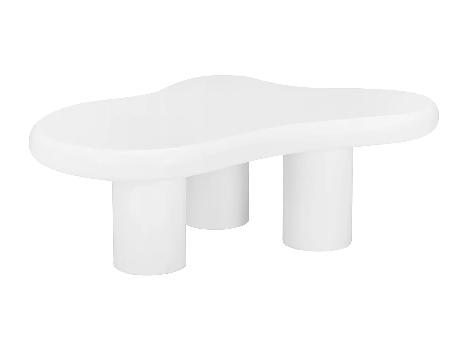Mesa de centro irregular en forma de nube blanca - Madera MDF 97X67X32cm