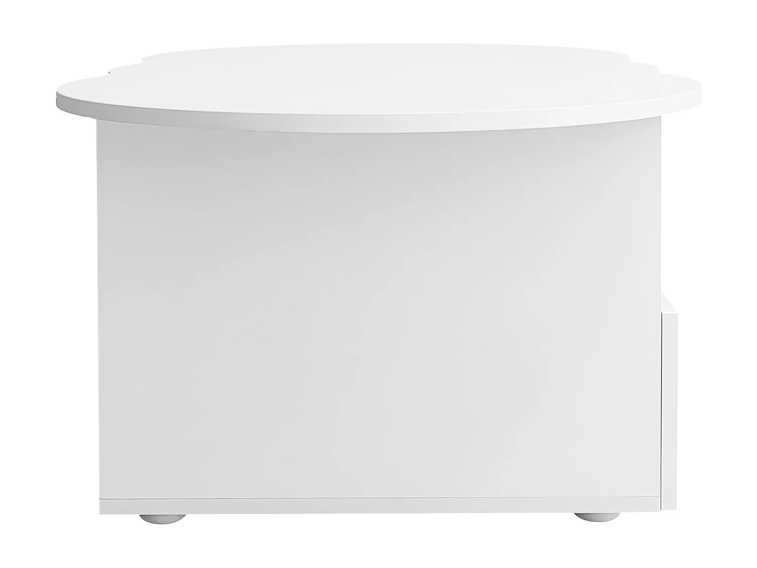 Wolkvormige salontafel met lade - PB hout - Wit