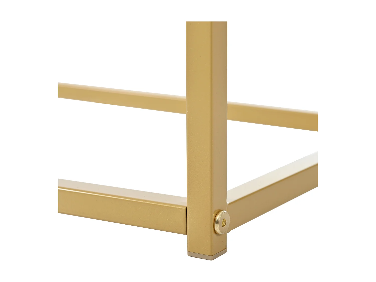 Console avec 2 tiroir - Pieds métal doré - Blanc 110x32x85 cm