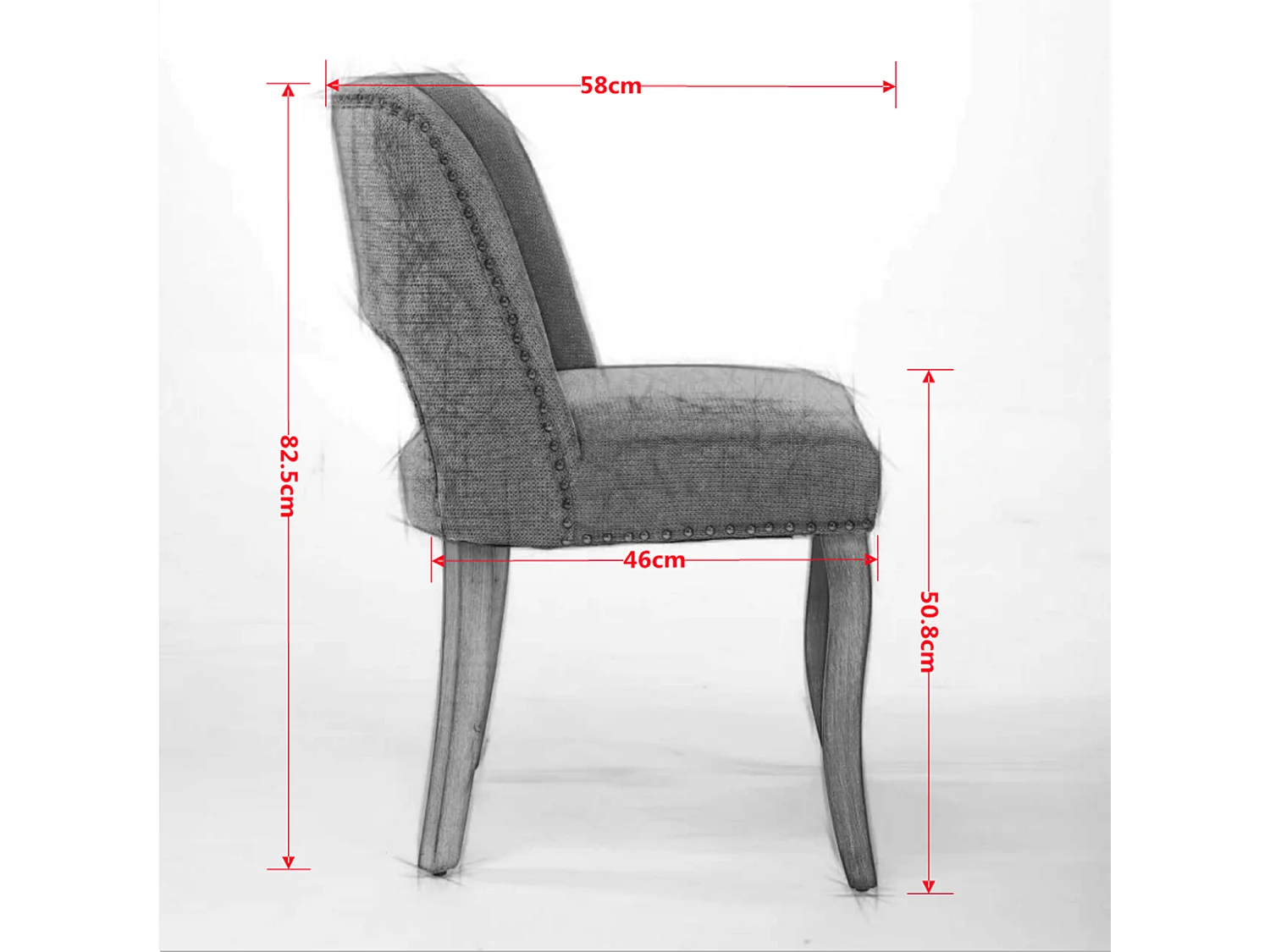 Set van 2 stoffen en houten stoelen - Hol ontwerp - Zwart