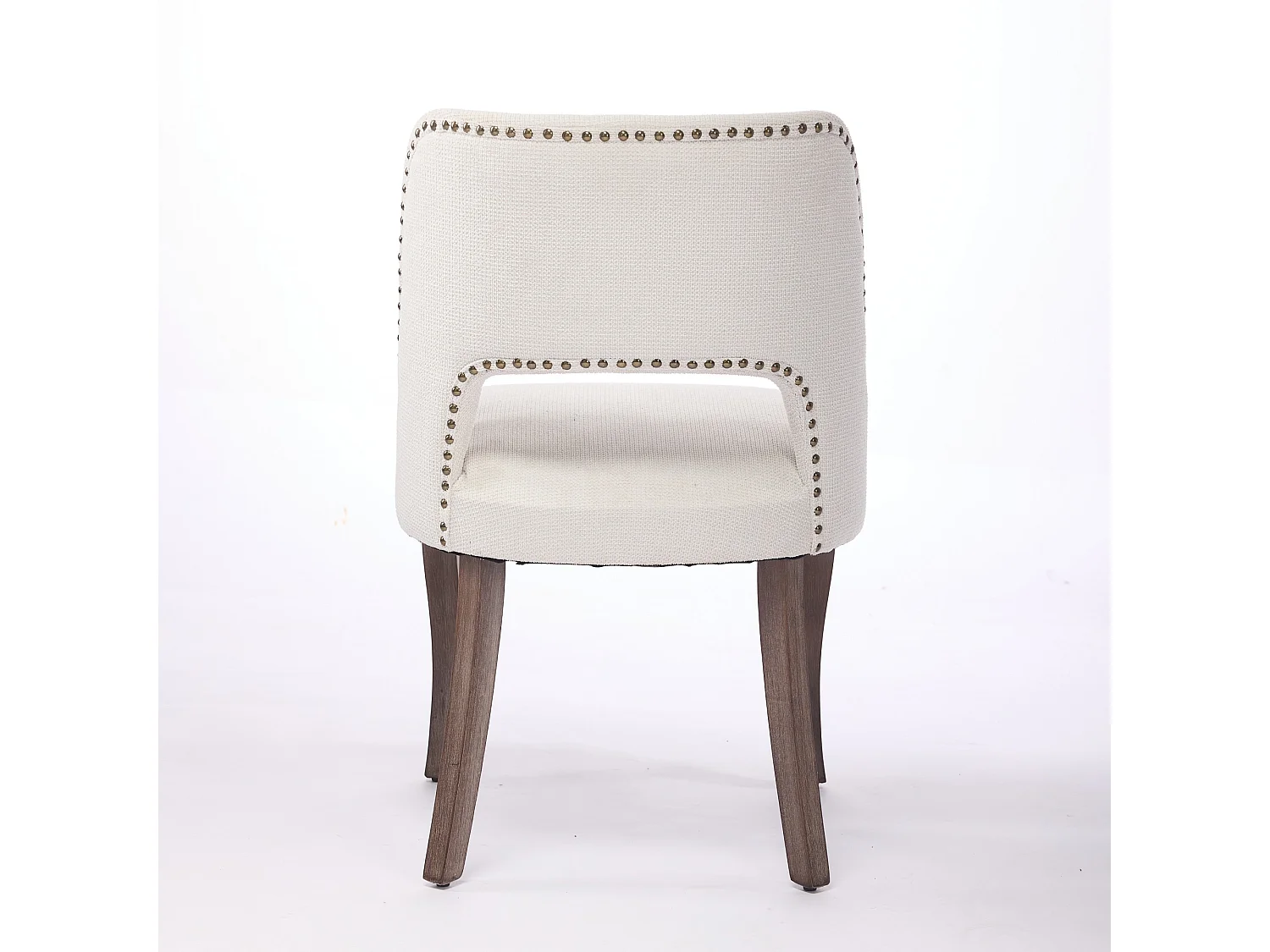 Set van 2 stoffen en houten stoelen - Hol ontwerp - Beige