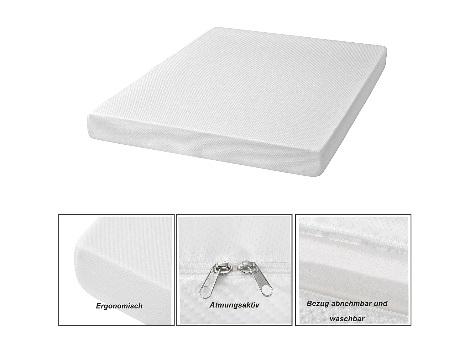 Matelas 140x200 cm Mousse HR 3 - Respirant et durable