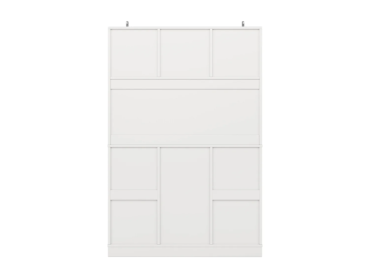 Credenza da cucina con 4 ante, 2 cassetti e portabottiglie - Legno MDF - Nero